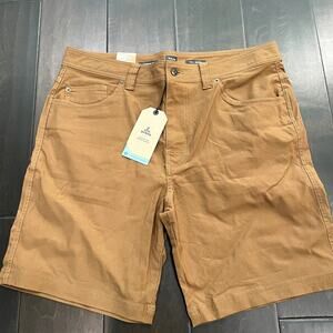 NEW prAna Men's Ulterior Short Embark Brown 9" inseam Men's Size 36